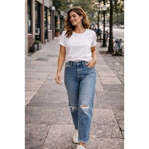 Madewell Perfect Vintage Jean‎ Distressed High Rise Skinny Blue 28T